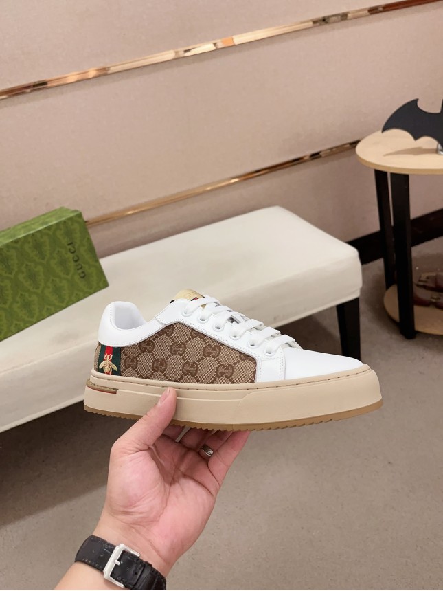 Gucci Hit Series Retro Cowhide Casual Sneakers